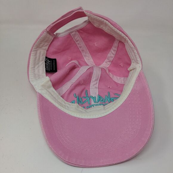 Lucky 7 Women's Strapback Hat Pink Adjustable Embroidered Sharky's Venice FL - Picture 10 of 13